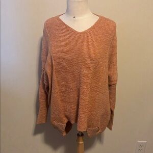Sandwich Cozy Orange Knit Sweater Size Small